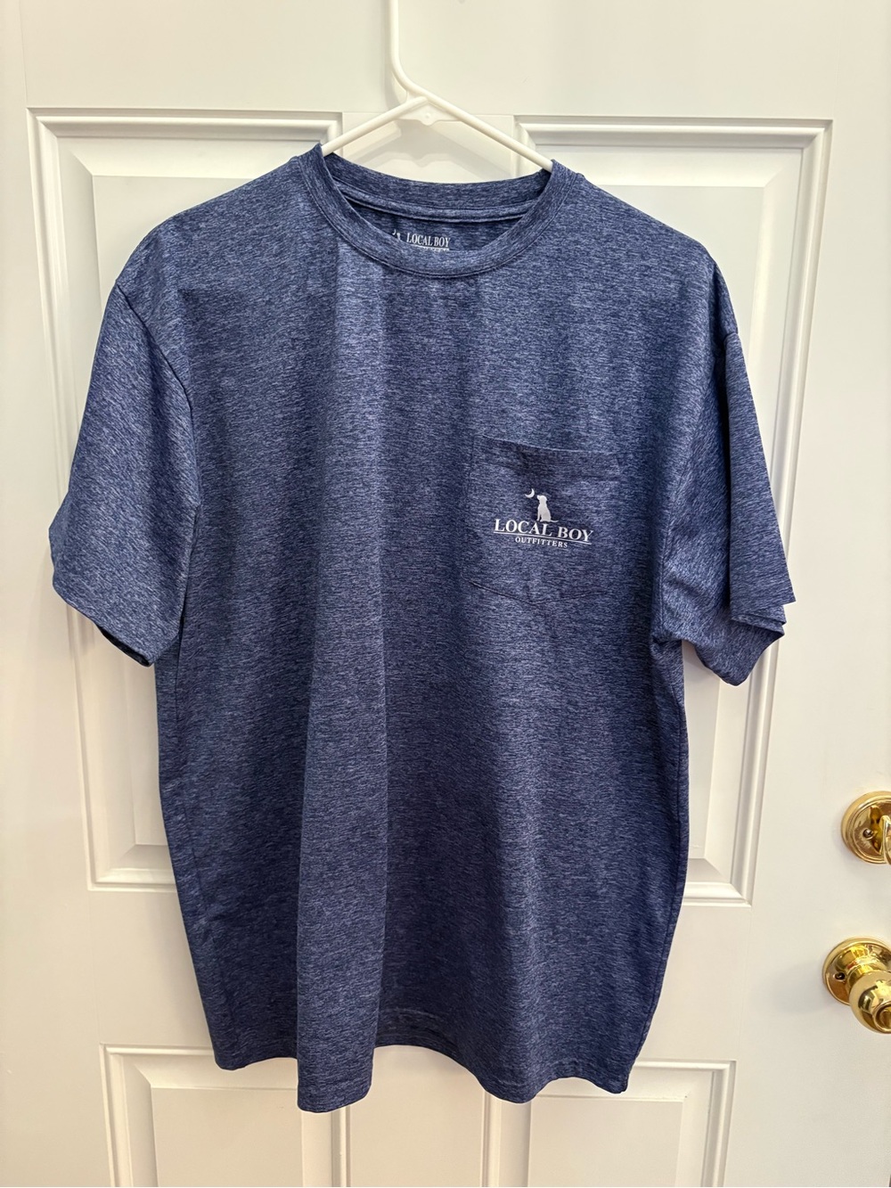 Local Boy Outfitters Men's Heather Navy Pocket Tee